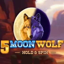 Slots logo of 5 Moon Wolf from Apparat Gaming at Betninja Casino