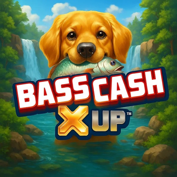 Bass Cash X UP slot logo by Alchemy Gaming at Betninja Casino