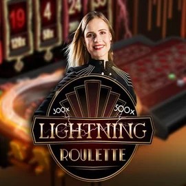 Live Casino logo of Lightning Roulette from Evolution at Betninja Casino
