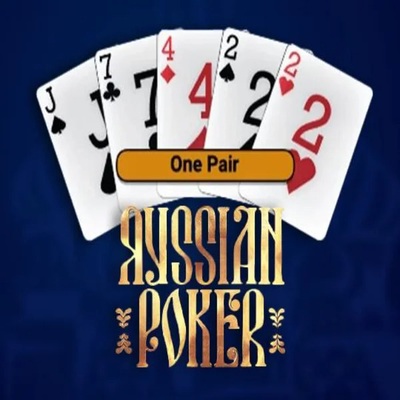 Russian Poker slot logo by OneTouch Games at Betninja Casino