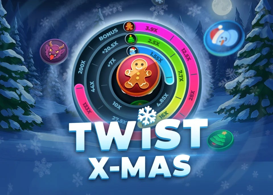 Twist X-mas by InOut, showcased at betninja-casino.eu – game logo